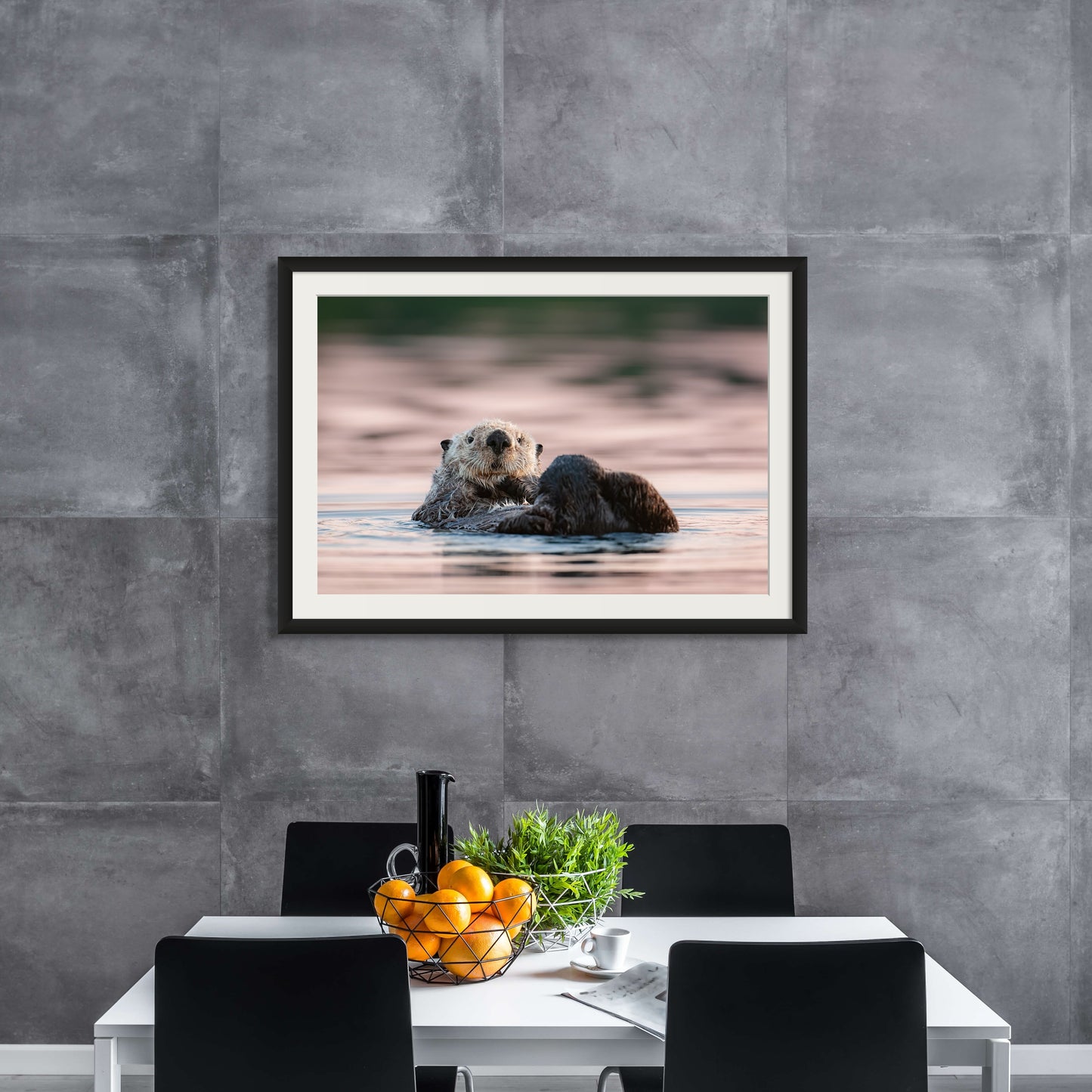 Sea Otter and Sunset Colour