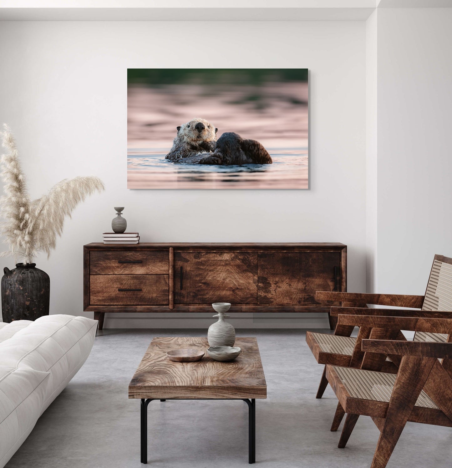 Sea Otter and Sunset Colour