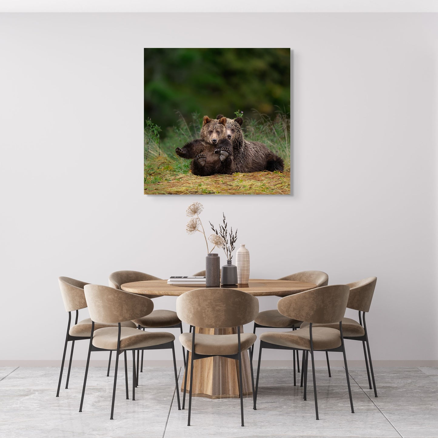 Grizzly Cubs Showing Feet