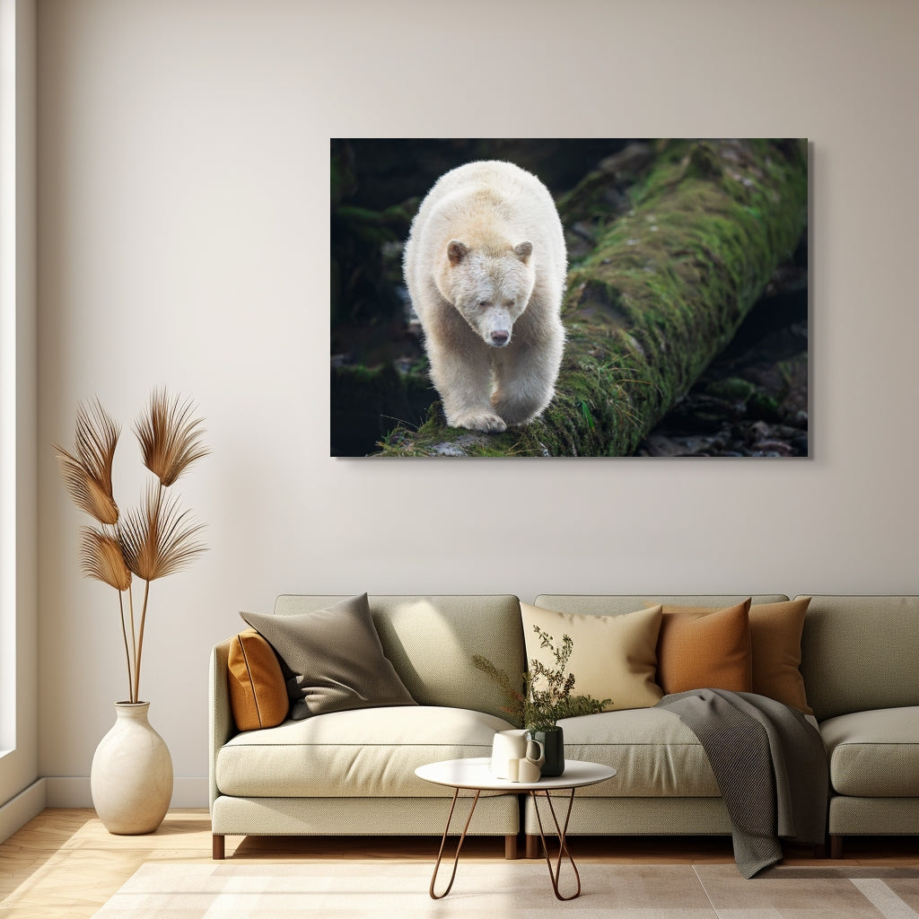 Spirit Bear Walks a Log