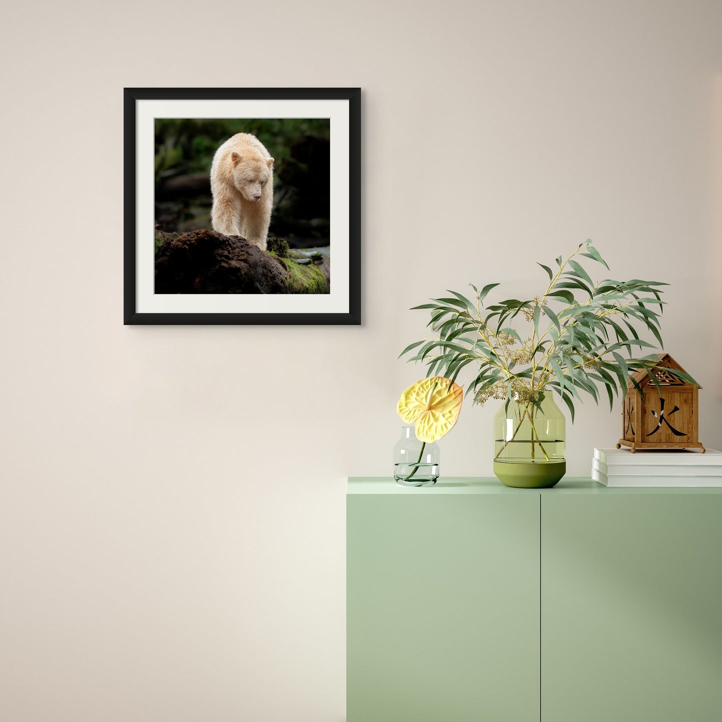 Spirit Bear on a High Perch