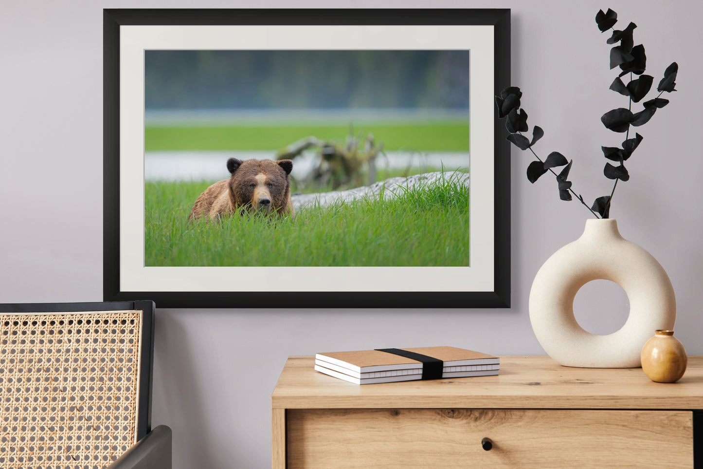 Grizzly in Grass Ocean